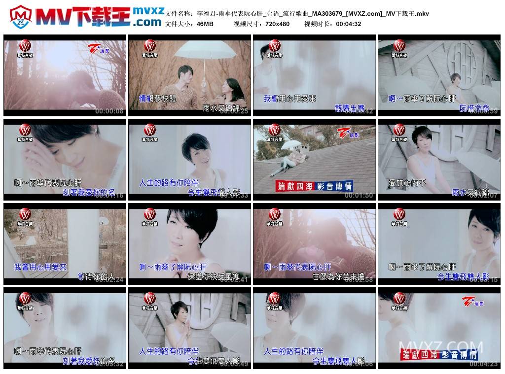 李翊君-雨伞代表阮心肝_台语_流行歌曲_MA303679